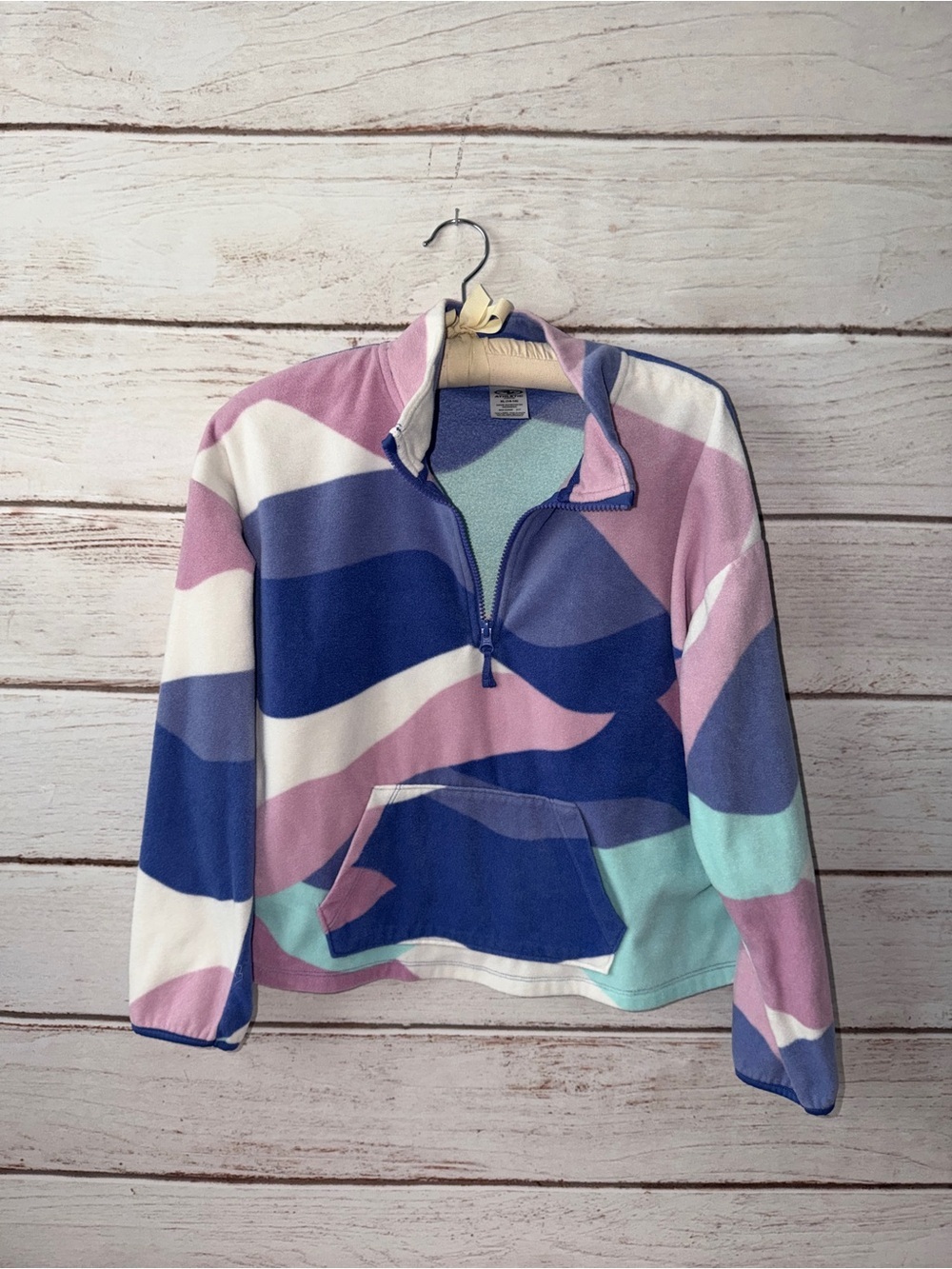 Athletic Works Purple and Light Blue Fleece Top